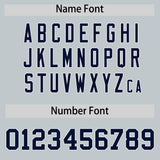 Custom Silver Navy Personalized Color Block Authentic Baseball jersey