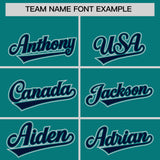 Custom Aqua Navy Personalized Color Block Authentic Baseball jersey