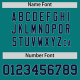 Custom Aqua Navy Personalized Color Block Authentic Baseball jersey