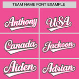 Custom Pink Kelly Green Personalized Color Block Authentic Baseball jersey