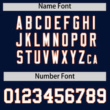 Custom Navy Orange Personalized Color Block Authentic Baseball jersey