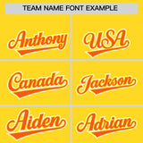 Custom Gold Orange Personalized Color Block Authentic Baseball jersey