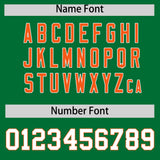 Custom Kelly Green Orange Personalized Color Block Authentic Baseball jersey