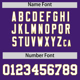 Custom Purple Gold Personalized Color Block Authentic Baseball jersey