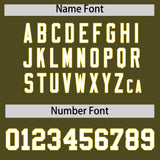 Custom Olive Gold Personalized Color Block Authentic Baseball jersey