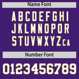 Custom Purple Old Gold Personalized Color Block Authentic Baseball jersey