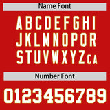 Custom Red Old Gold Personalized Color Block Authentic Baseball jersey