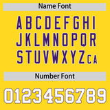 Custom Gold Purple Personalized Color Block Authentic Baseball jersey