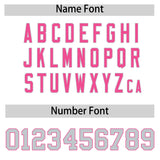 Custom White Pink Personalized Color Block Authentic Baseball jersey