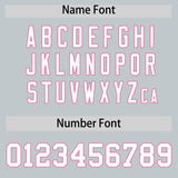 Custom Silver Pink Personalized Color Block Authentic Baseball jersey