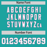 Custom Aqua Pink Personalized Color Block Authentic Baseball jersey