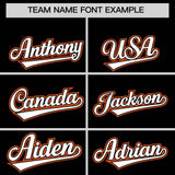 Custom Black Orange Personalized Color Block Authentic Baseball jersey