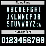 Custom Black Aqua Personalized Color Block Authentic Baseball jersey