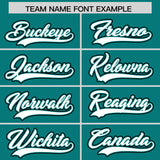 Custom Aqua Black Personalized Color Block Authentic Baseball jersey