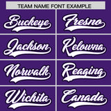 Custom Purple Black Personalized Color Block Authentic Baseball jersey