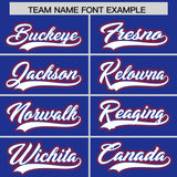 Custom Royal Red Personalized Color Block Authentic Baseball jersey