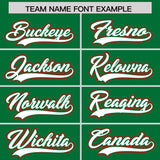 Custom Kelly Green Red Personalized Color Block Authentic Baseball jersey