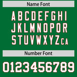 Custom Kelly Green Red Personalized Color Block Authentic Baseball jersey