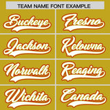 Custom Old Gold Red Personalized Color Block Authentic Baseball jersey