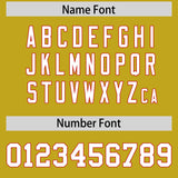 Custom Old Gold Red Personalized Color Block Authentic Baseball jersey