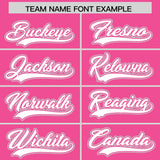 Custom Pink Silver Personalized Color Block Authentic Baseball jersey