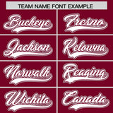 Custom Crimson Silver Personalized Color Block Authentic Baseball jersey