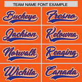 Custom Orange Royal Personalized Color Block Authentic Baseball jersey