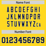 Custom Gold Navy Personalized Color Block Authentic Baseball jersey