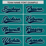 Custom Aqua Navy Personalized Color Block Authentic Baseball jersey