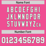 Custom Pink Kelly Green Personalized Color Block Authentic Baseball jersey