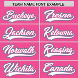 Custom Pink Aqua Personalized Color Block Authentic Baseball jersey