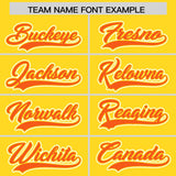 Custom Gold Orange Personalized Color Block Authentic Baseball jersey