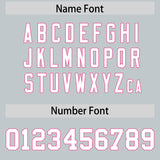 Custom Silver Pink Personalized Color Block Authentic Baseball jersey