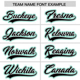 Custom White Bright Green Personalized Color Block Authentic Baseball jersey