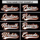 Custom Black Orange Personalized Color Block Authentic Baseball jersey