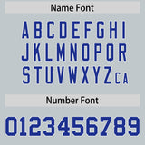 Custom Silver Royal Personalized Color Block Authentic Baseball jersey