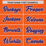 Custom Orange Royal Personalized Color Block Authentic Baseball jersey