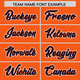 Custom Orange Navy Personalized Color Block Authentic Baseball jersey