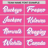 Custom Pink Light Blue Personalized Color Block Authentic Baseball jersey