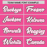 Custom Pink Kelly Green Personalized Color Block Authentic Baseball jersey