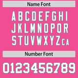 Custom Pink Aqua Personalized Color Block Authentic Baseball jersey