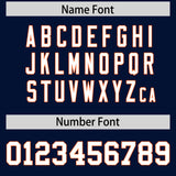 Custom Navy Orange Personalized Color Block Authentic Baseball jersey