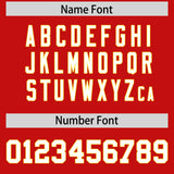 Custom Red Gold Personalized Color Block Authentic Baseball jersey