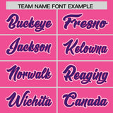 Custom Pink Purple Personalized Color Block Authentic Baseball jersey