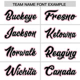 Custom White Light Pink Personalized Color Block Authentic Baseball jersey