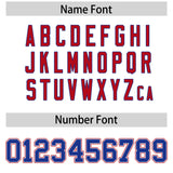 Custom White Red Contrast Raglan Sleeves Authentic Baseball Jersey