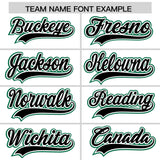 Custom White Kelly Green Contrast Raglan Sleeves Authentic Baseball Jersey