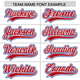 Custom White Royal Contrast Raglan Sleeves Authentic Baseball Jersey