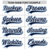 Custom White Light Blue Contrast Raglan Sleeves Authentic Baseball Jersey