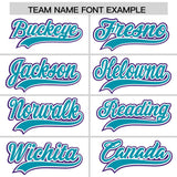 Custom White Purple Contrast Raglan Sleeves Authentic Baseball Jersey